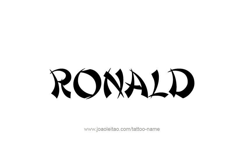 Tattoo Design  Name Ronald