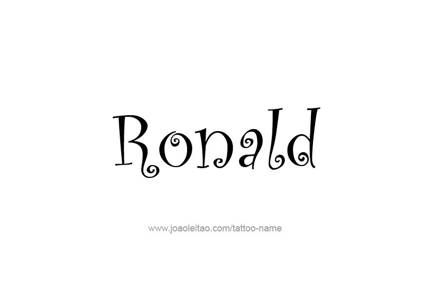 Tattoo Design  Name Ronald   