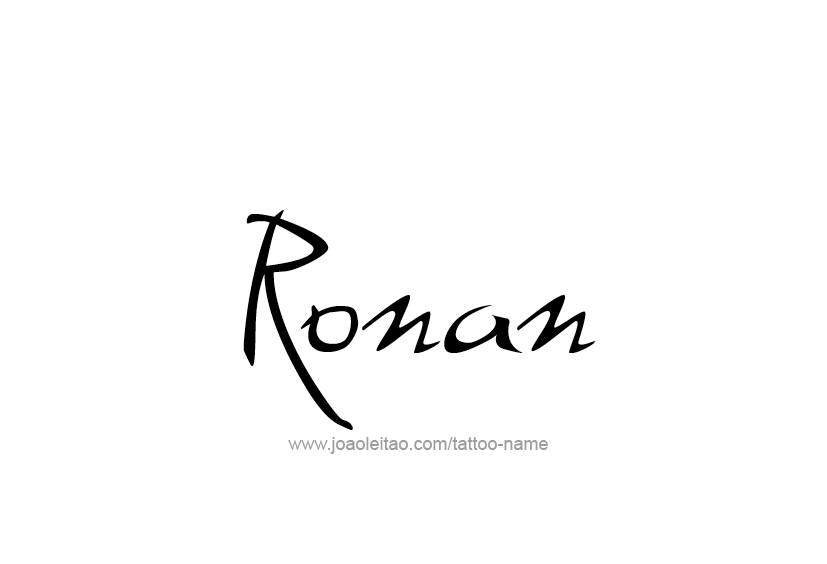 Tattoo Design  Name Ronan   