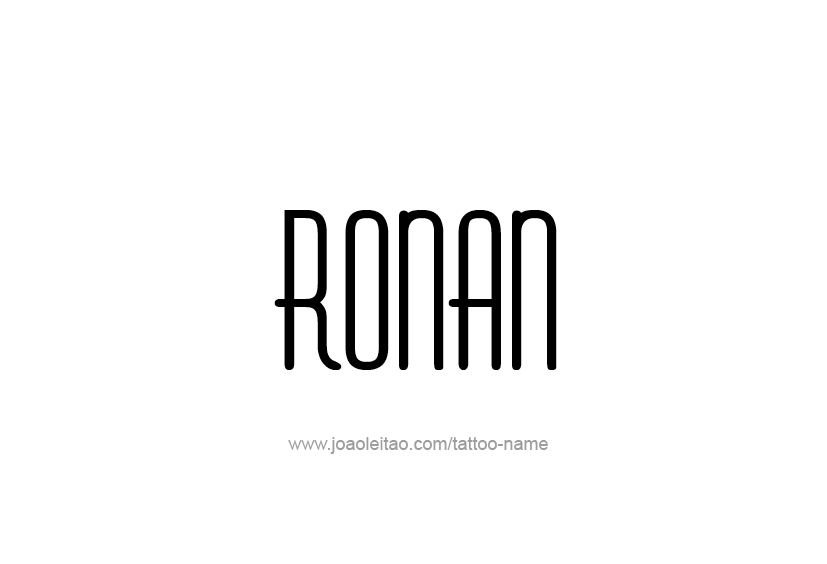 Tattoo Design  Name Ronan   