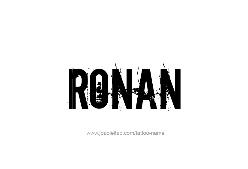 Tattoo Design  Name Ronan   