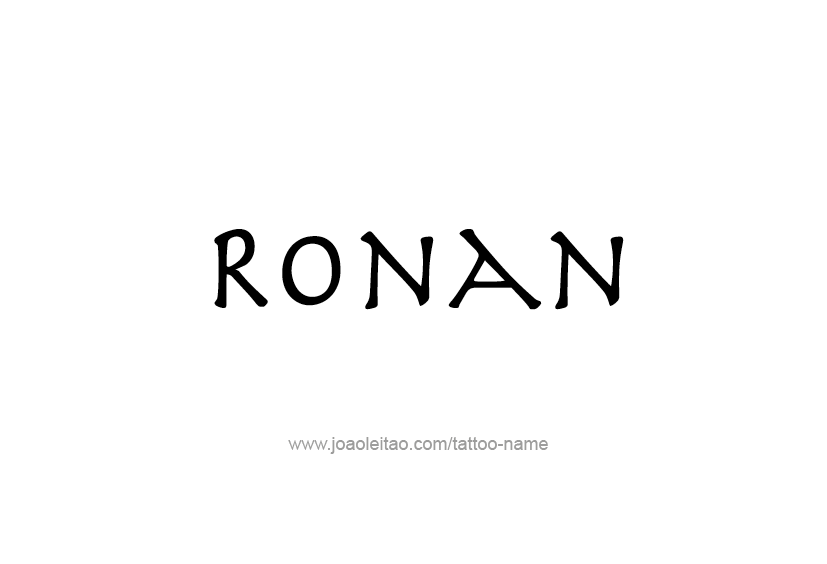 Tattoo Design  Name Ronan   