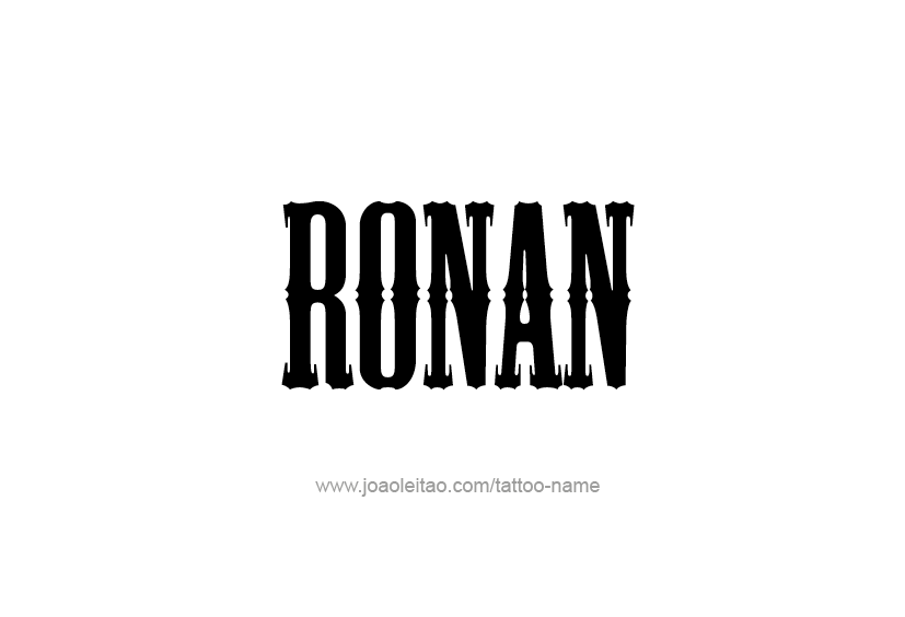 Tattoo Design  Name Ronan   