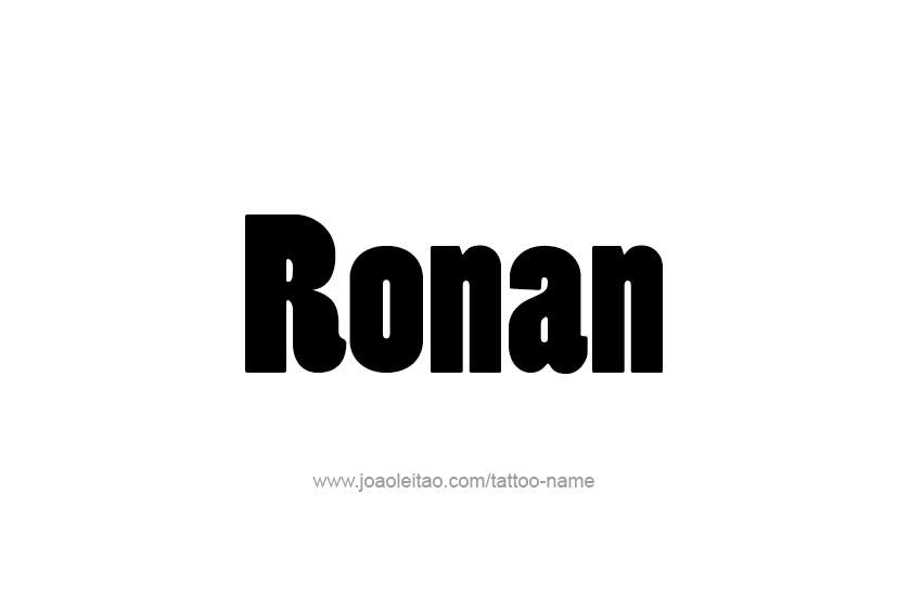 Tattoo Design  Name Ronan   