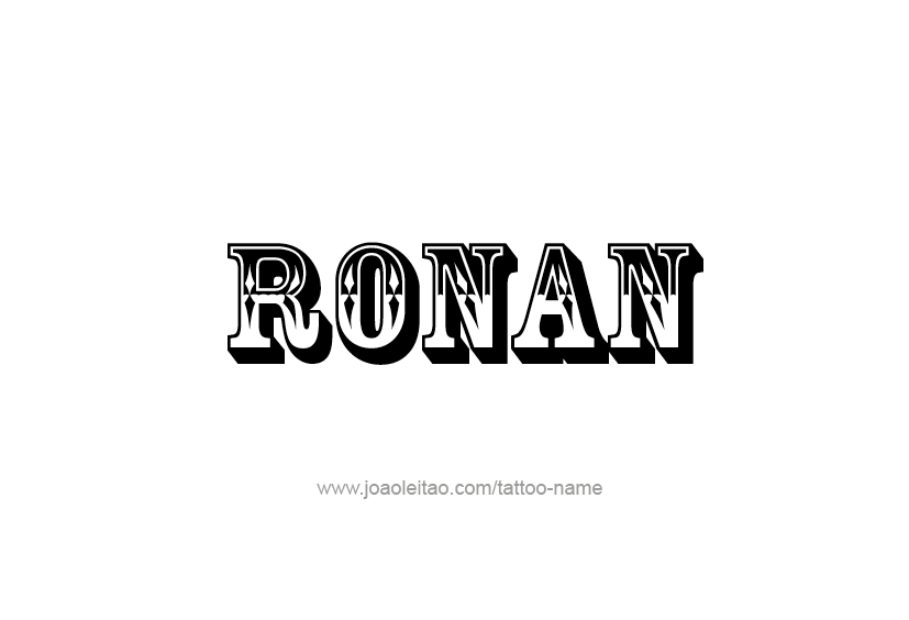 Tattoo Design  Name Ronan   