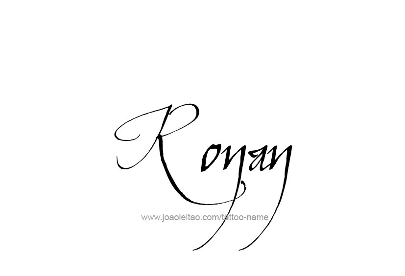 Tattoo Design  Name Ronan   