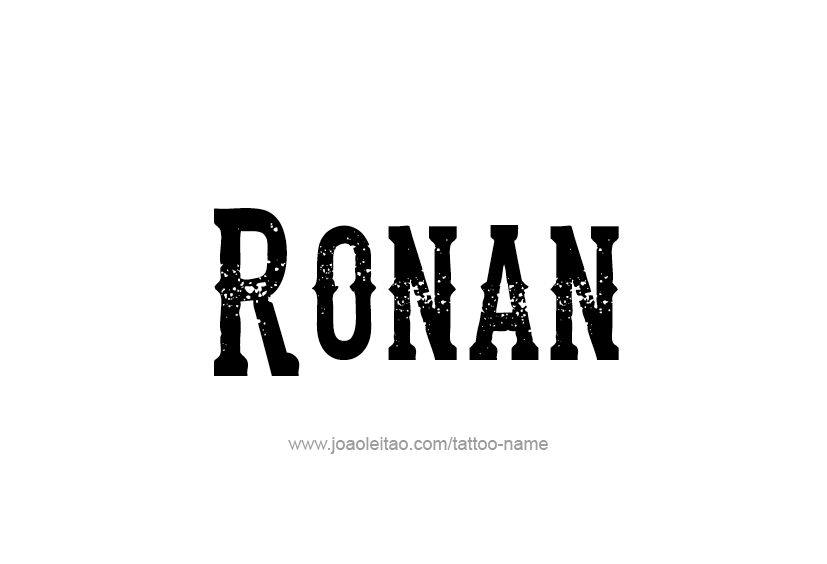 Tattoo Design  Name Ronan   