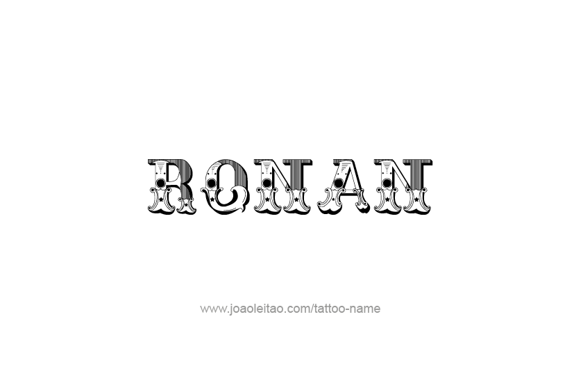 Tattoo Design  Name Ronan   