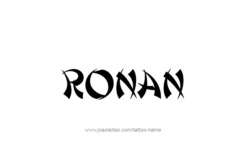 Tattoo Design  Name Ronan