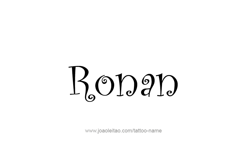 Tattoo Design  Name Ronan   