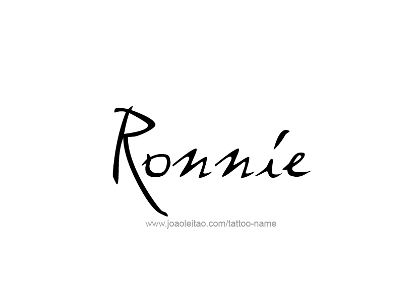 Tattoo Design  Name Ronnie   