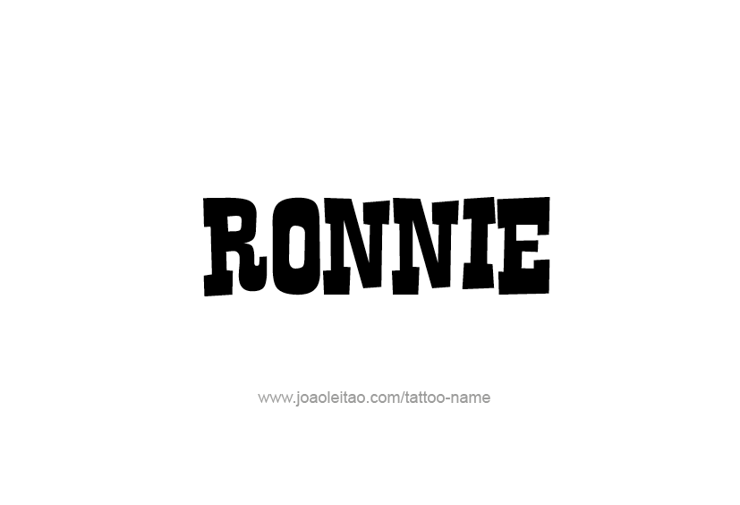 Tattoo Design  Name Ronnie   