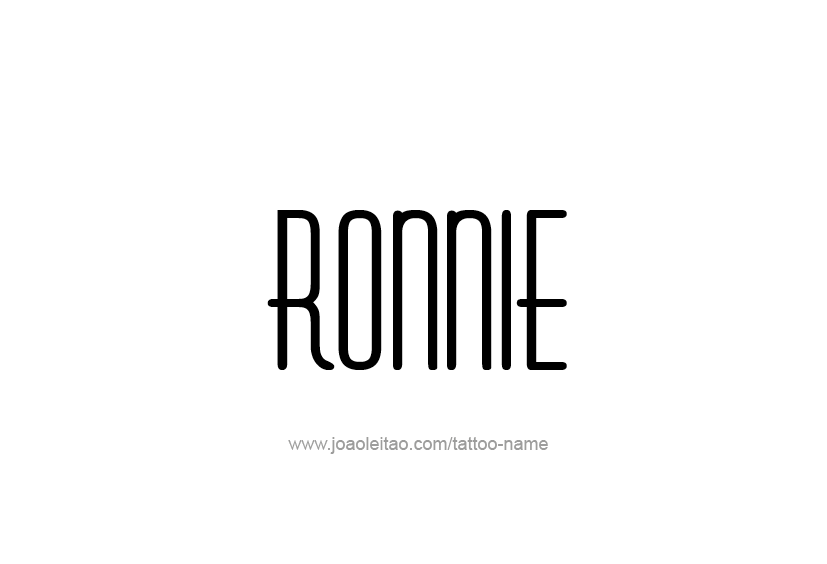 Tattoo Design  Name Ronnie   