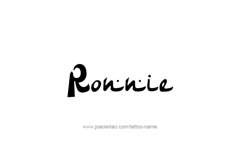 Tattoo Design  Name Ronnie   
