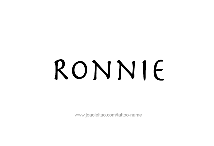 Tattoo Design  Name Ronnie   