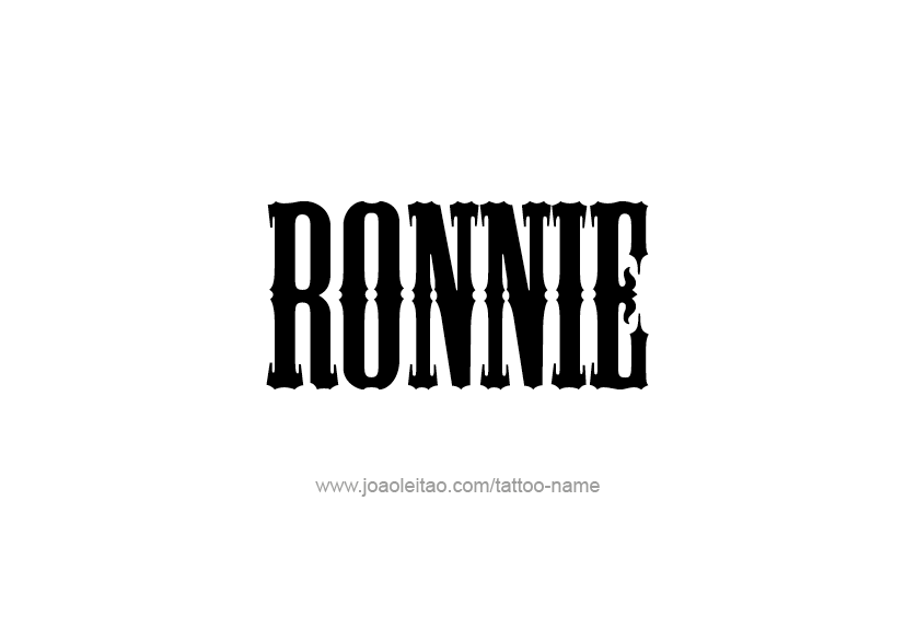 Tattoo Design  Name Ronnie   