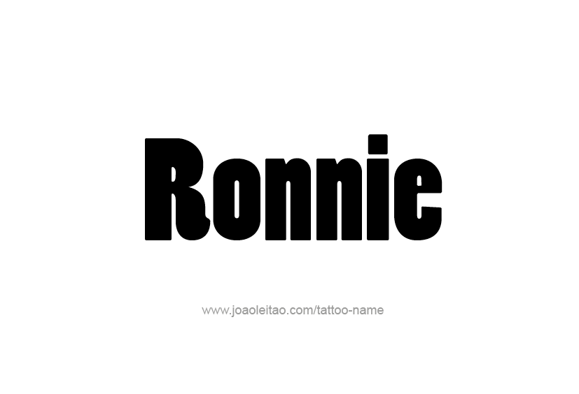 Tattoo Design  Name Ronnie   