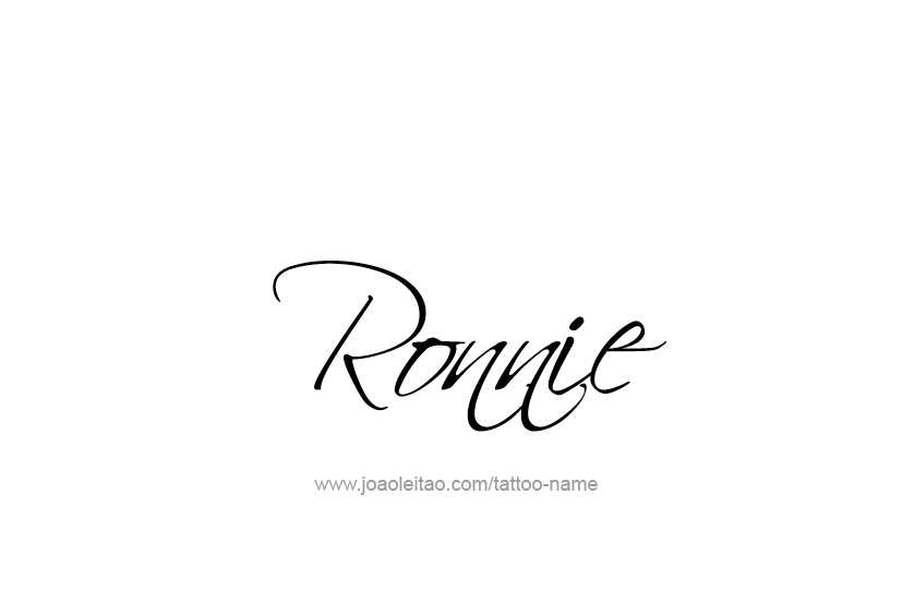 Tattoo Design  Name Ronnie   