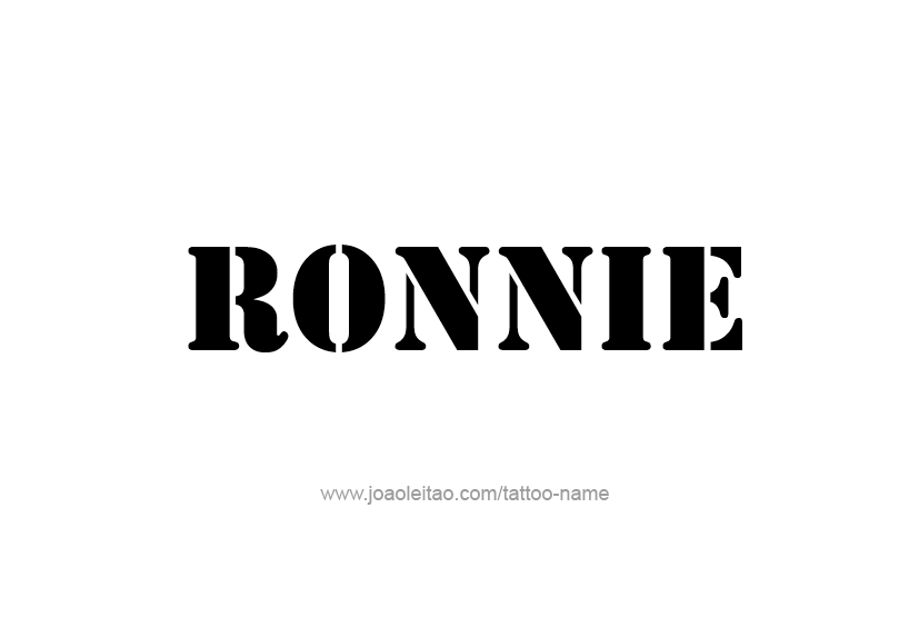 Tattoo Design  Name Ronnie   