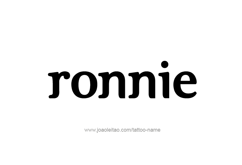 Tattoo Design  Name Ronnie   