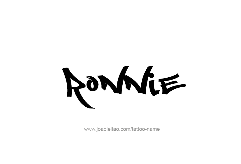 Tattoo Design  Name Ronnie   