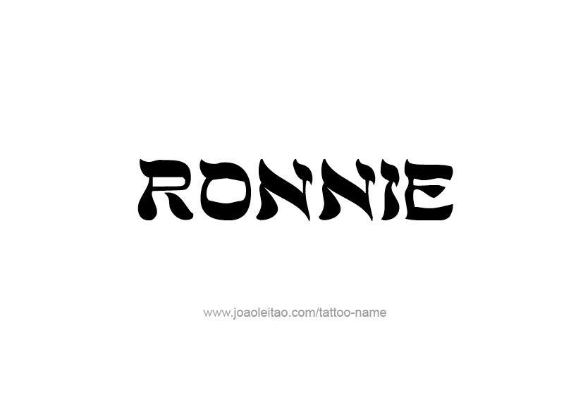 Tattoo Design  Name Ronnie   