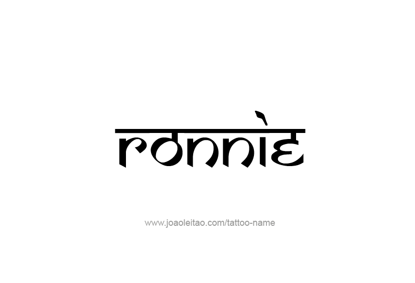 Tattoo Design  Name Ronnie   
