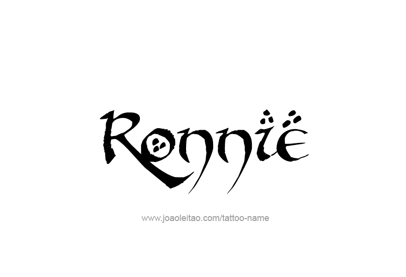 Tattoo Design  Name Ronnie   