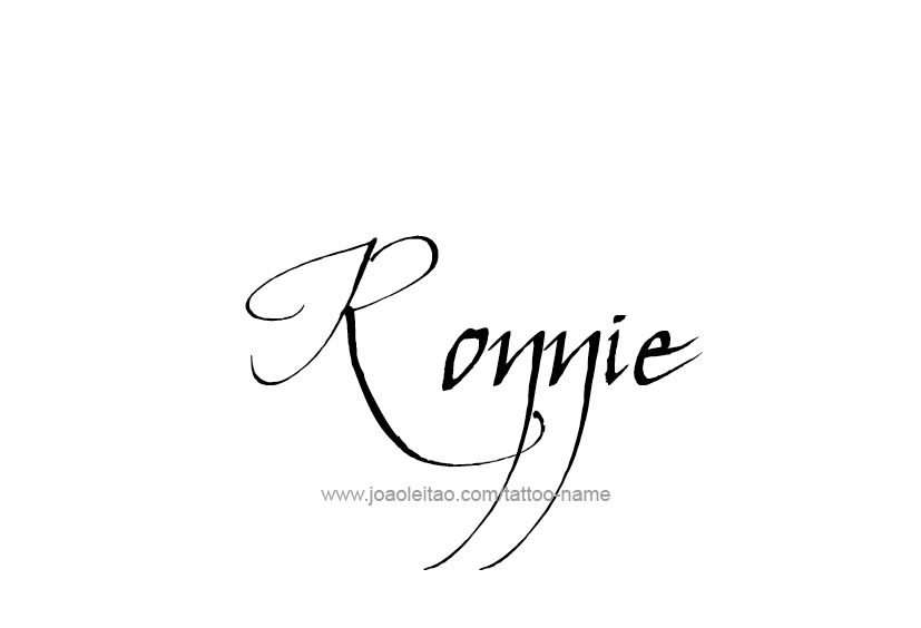 Tattoo Design  Name Ronnie   