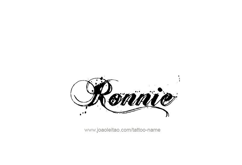 Tattoo Design  Name Ronnie   