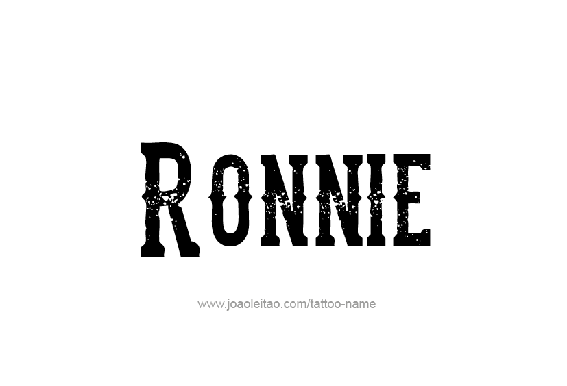 Tattoo Design  Name Ronnie   