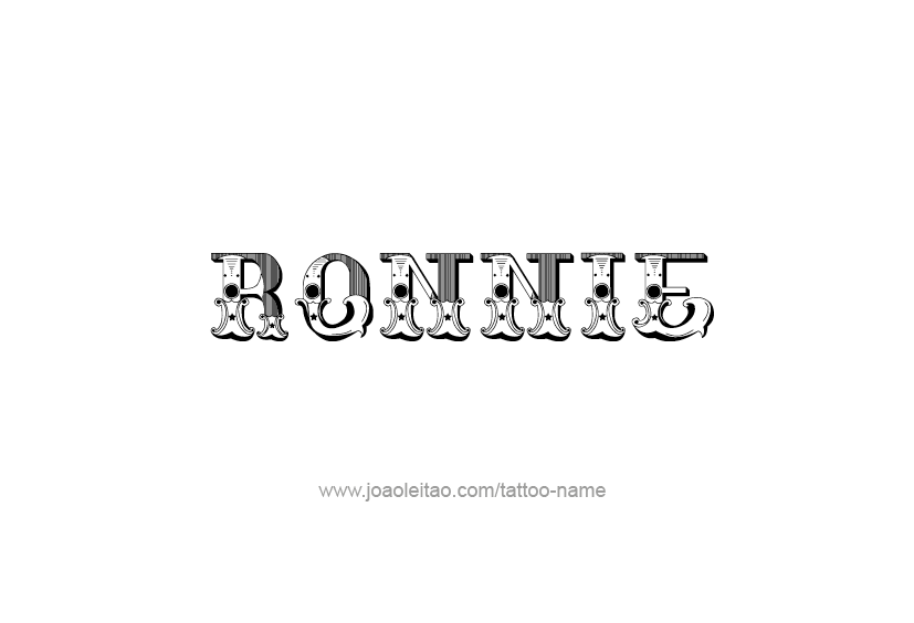 Tattoo Design  Name Ronnie   