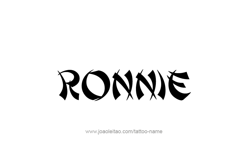 Tattoo Design  Name Ronnie