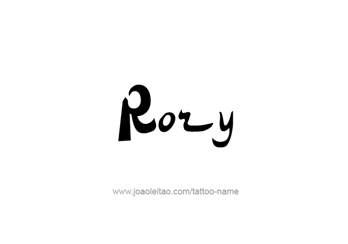 Tattoo Design  Name Rory   