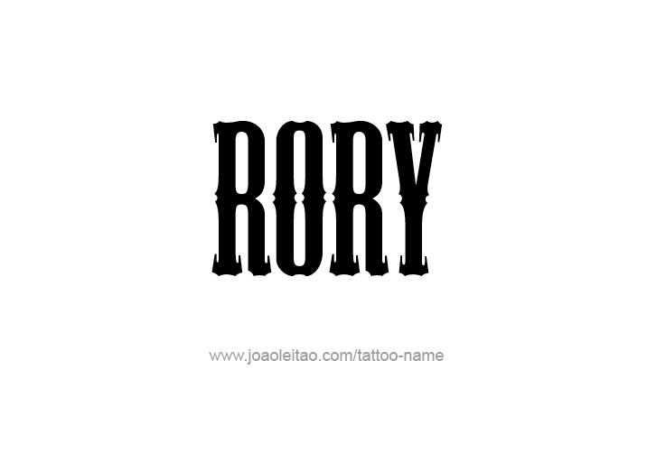 Tattoo Design  Name Rory   