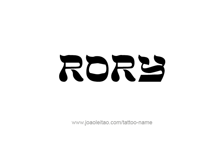 Tattoo Design  Name Rory   