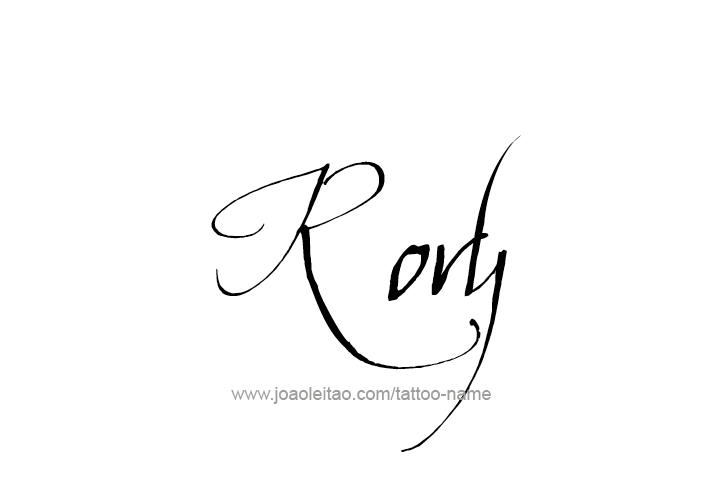 Tattoo Design  Name Rory   