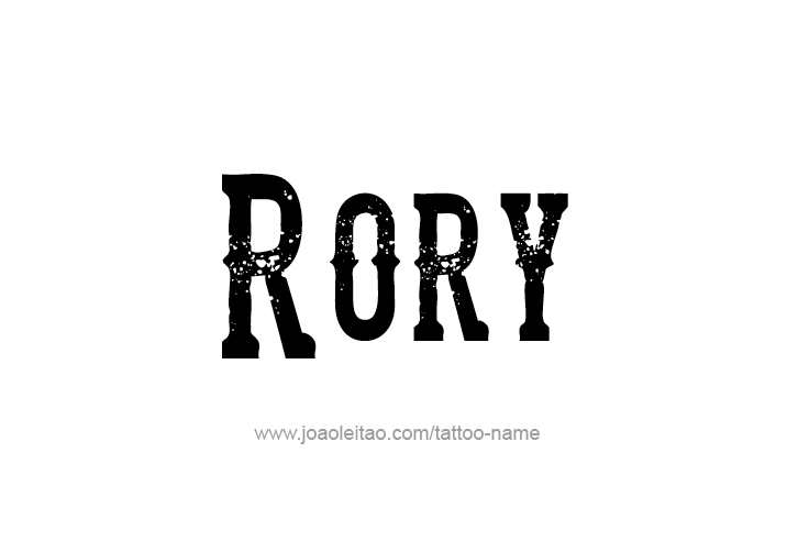 Tattoo Design  Name Rory   