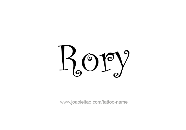 Tattoo Design  Name Rory   