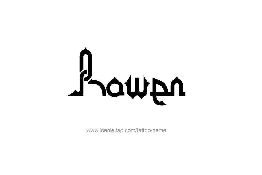 Tattoo Design  Name Rowen   