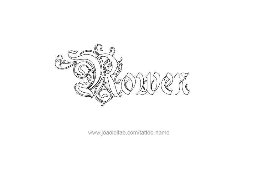 Tattoo Design  Name Rowen   