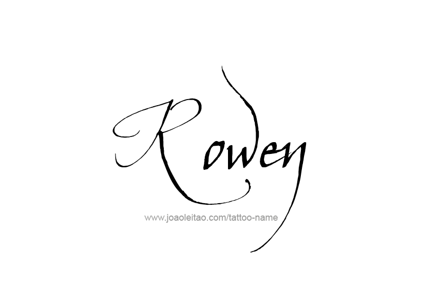 Tattoo Design  Name Rowen   