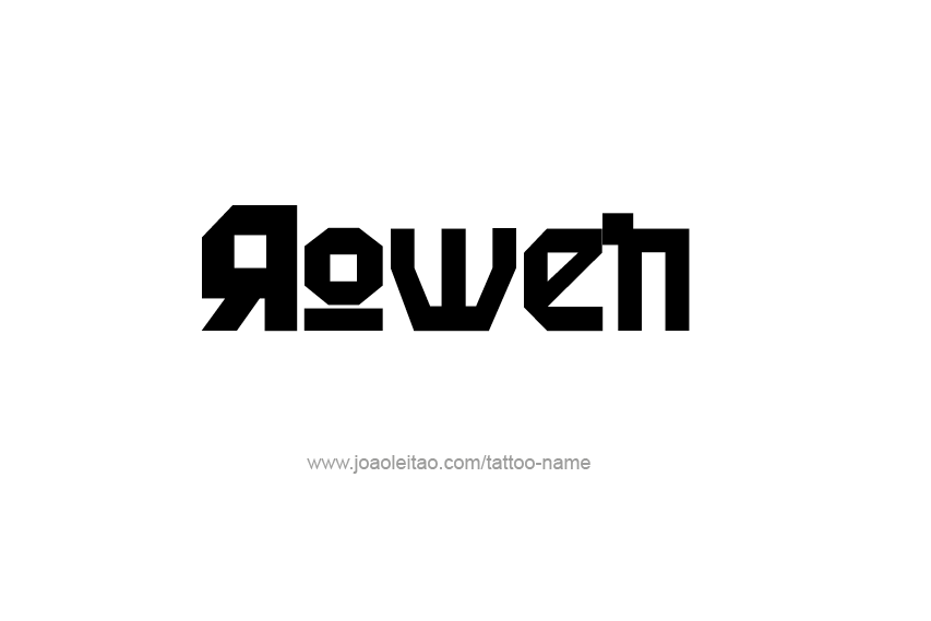 Tattoo Design  Name Rowen   