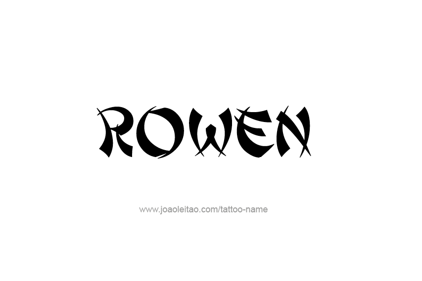 Tattoo Design  Name Rowen