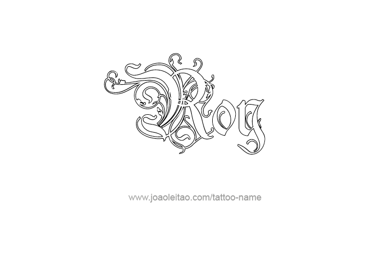 Tattoo Design  Name Roy   