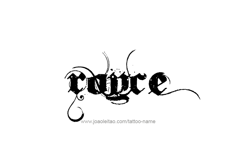 Tattoo Design  Name Royce   