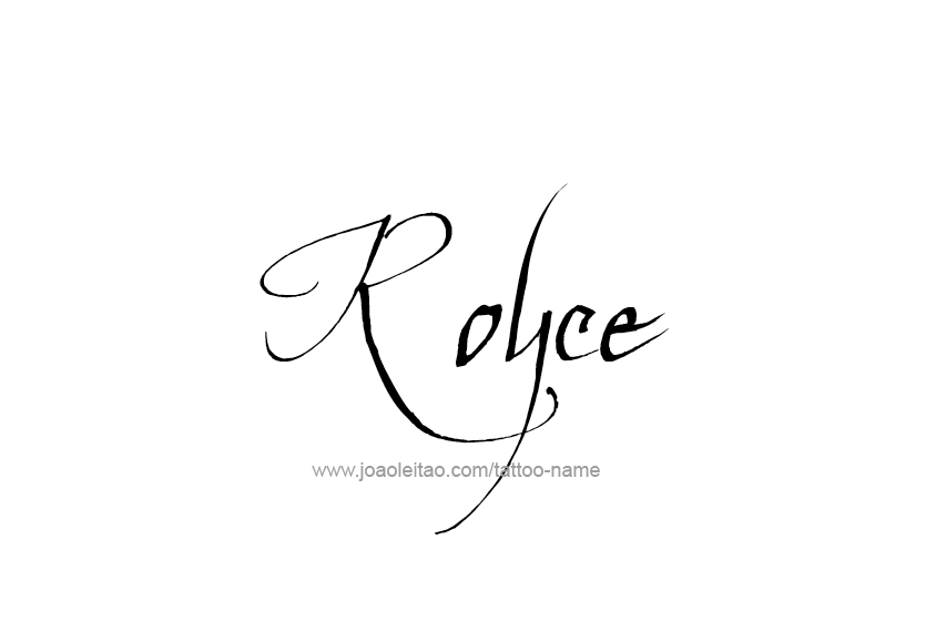 Tattoo Design  Name Royce   