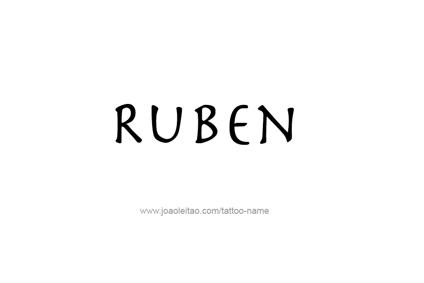 Tattoo Design  Name Ruben   