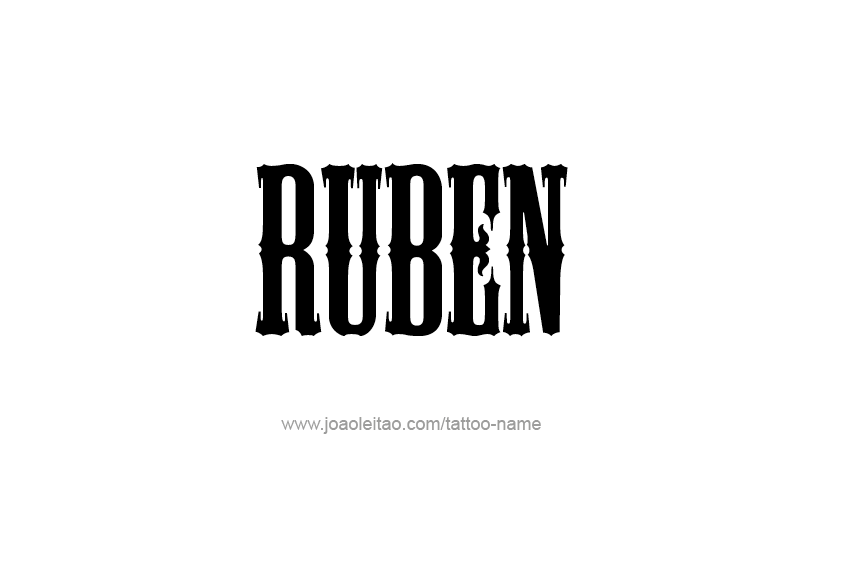 Tattoo Design  Name Ruben   