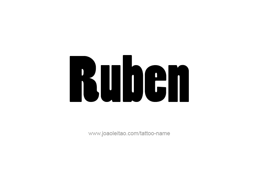 Tattoo Design  Name Ruben   